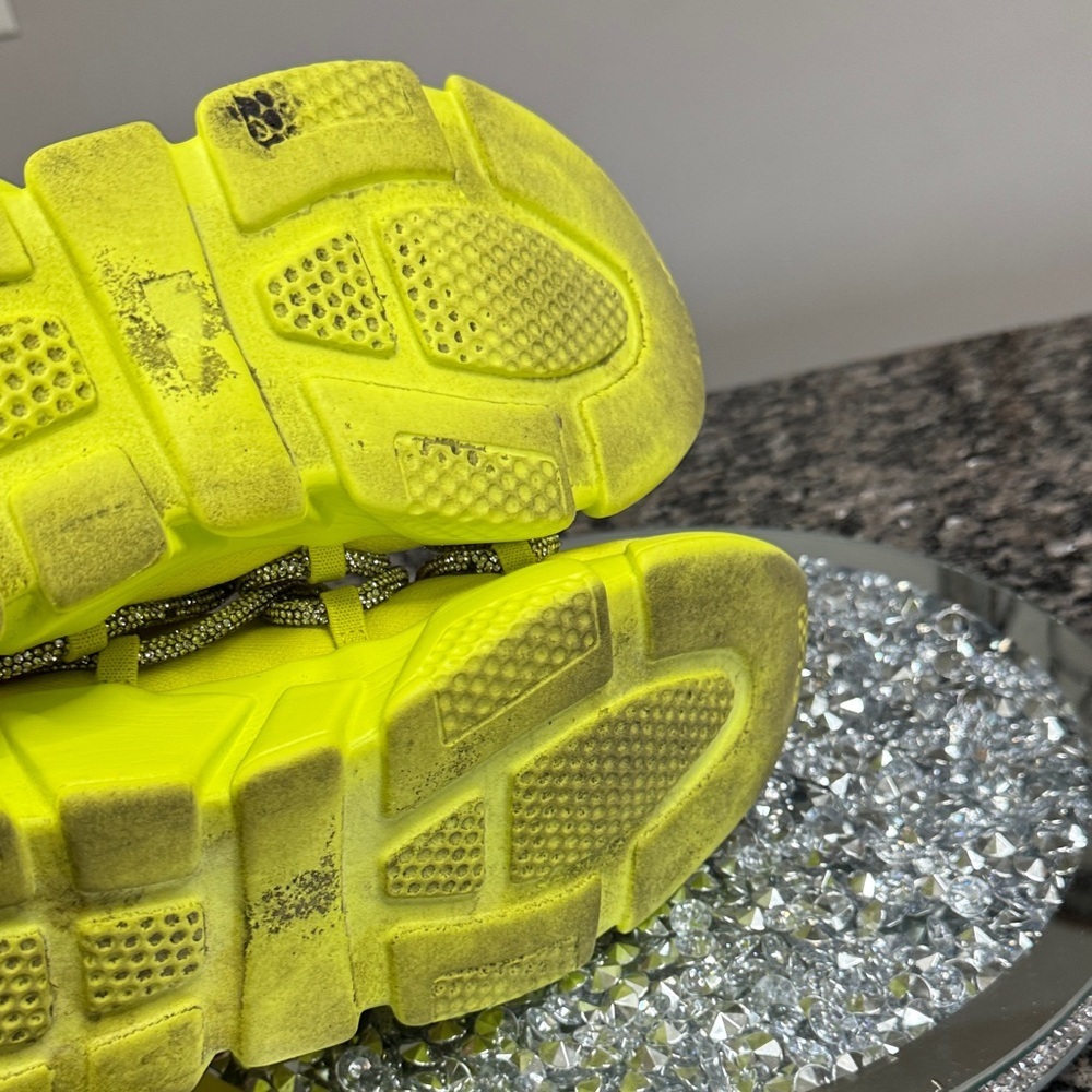 Cape Robbin Neon Yellow Sneakers with Silver Accents 10 - Picture 9 of 13